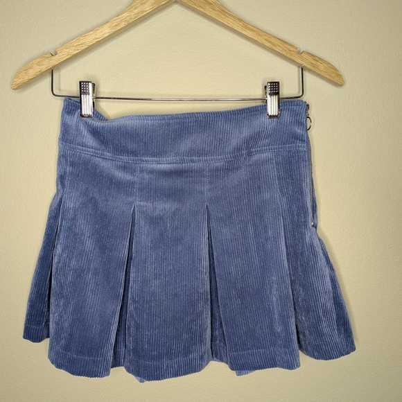 Jolie Blue Skater Mini Skirt with Pleats - Picture 1 of 5